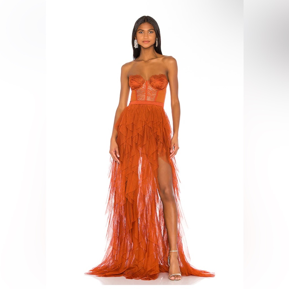 x REVOLVE Bustier Gown in Rust
For Love & Lemons